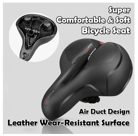 WD Big Ass Saddle Mountain Bike BMX Bike Saddle Light Shock Bike Accessories Cycling MTB Off - Road