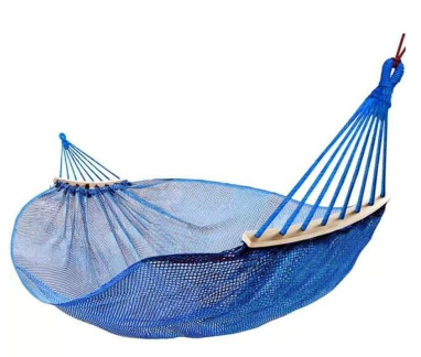 Grid breathable wood plank sinle hammock