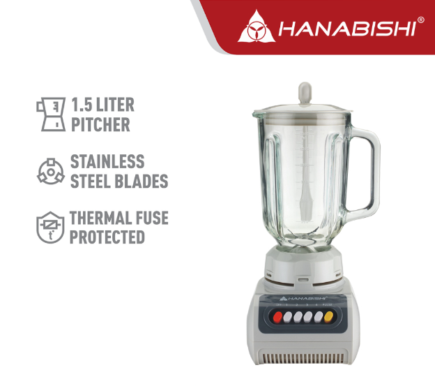 Hanabishi Juice Blender HJB115 1.5 Liter Capacity, Best for Shakes, Juice, and Smoothies