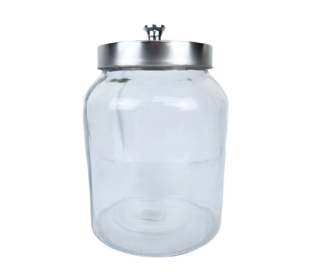 Landmark Round Cookie Jar With Stainless Lid