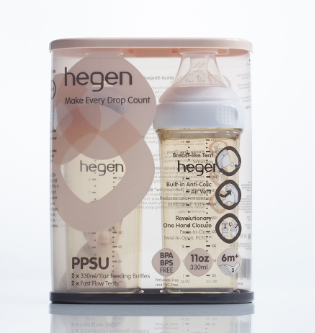 Hegen 11oz Feeding Bottle, 2-Pack