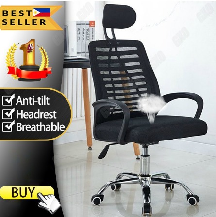 Headrest Chair Mesh Comfortable and Breathable Home Office Computer Study Chair Furniture