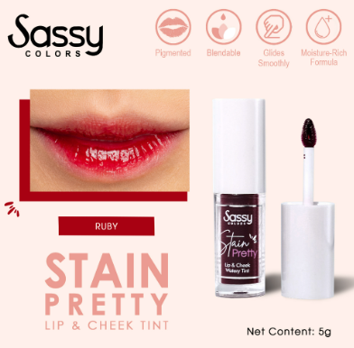 Sassy Colors Stain Pretty Lip & Cheek Watery Tint