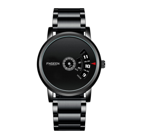 Binbond Original Wormhole No Pointer Concept Watch Male Korean Version Student Men Trendy Simple Quartz Watch M1