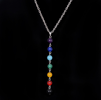 Chakra Beads Pendant Chain Reiki Healing Balancing Necklace