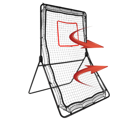 Lineslife Lacrosse Rebounder for Backyard Net, Heavy Duty Practice Equipment for Pitching, Catching, Throwing, Bounce Back Pitchback Screen, Sports Rebound Trainer