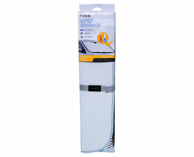 Type S Super Sunshade 147cm x 58cm Form Fitting Design, UV Blocker And Ultra Reflective 1pc T12510