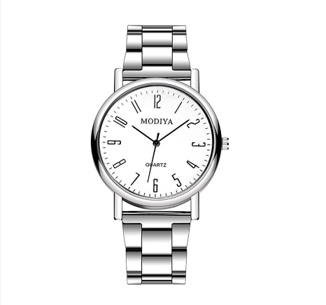 Men Casual Quartz Watch with Stainless Steel Strap M12