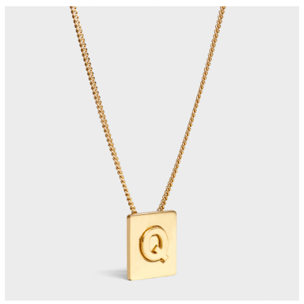 Lisa Same Style Letter Necklace Female Titanium Steel Does Not Fade Summer Girlfriends Simple Pendant Pearl Chain Korean Version Q