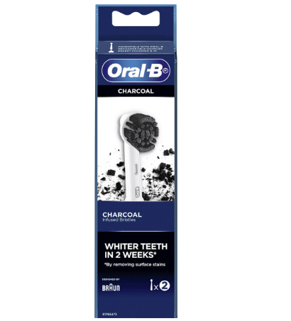 Oral-B Electric Toothbrush Refill Heads Charcoal 2s