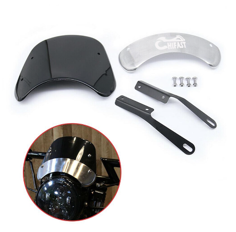 Motorcycle Windshield 5-7 inch Retro Racer Headlight Windshield Instrument Visor