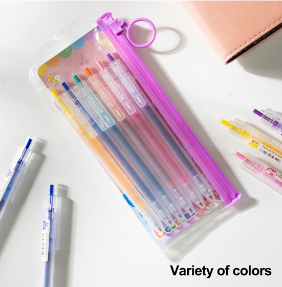 Deli 6PCS/1 Set Color Gel Pen 0.5mm Bullet Ballpen E118