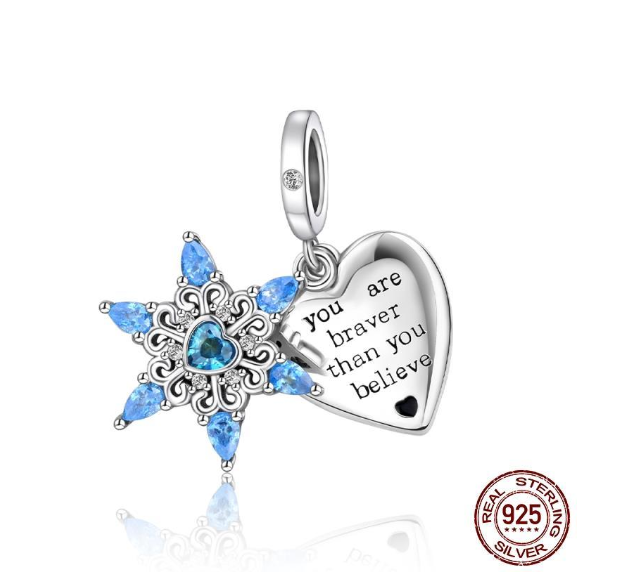 Authentic 925 Sterling Silver Blue Crystal Enamel Heart Charm Fit Women Bracelet Friend Surprise Birthday Jewelry Beads Gift 0011