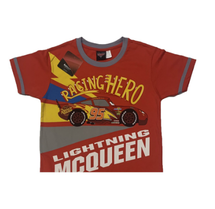 Disney Cars Racing Hero Boys Kids Red T-Shirt