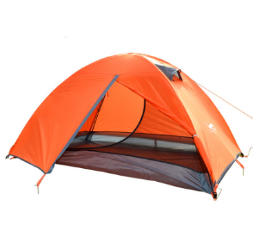 Backpacking Tent 2 Person Cycling Double Layer Camping Tents 4 Seasons Waterproof 210D Oxford Cloth Breathable Lightweight Portable