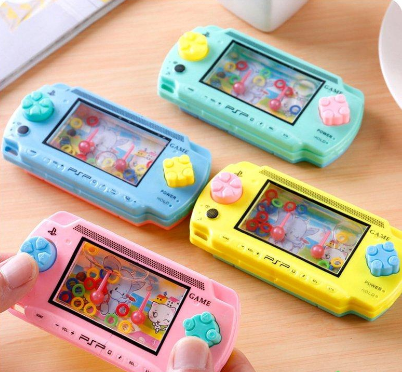 Cartoon Funny Water Handheld Game Console Ring Toss Puzzle Machine Kids Toy