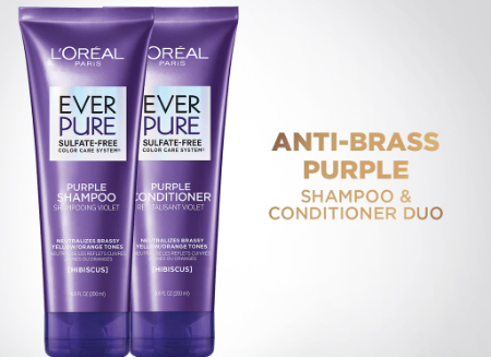 LOreal Paris Ever Pure Purple Shampoo and Conditioner Set (200mL) - Hair Treatment, Sulfate Free