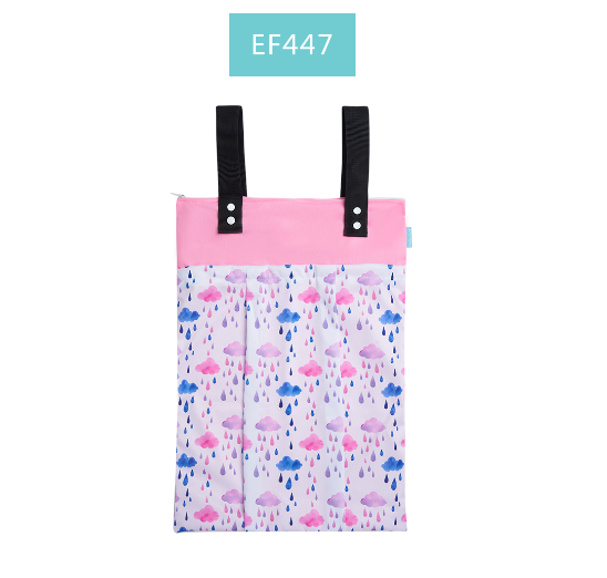 Happyflute Large Hanging Wetbag Waterproof Baby Cloth Diaper Nappy Bag Washable Dry And Wet Separation Mama Bag 55X40CM 8