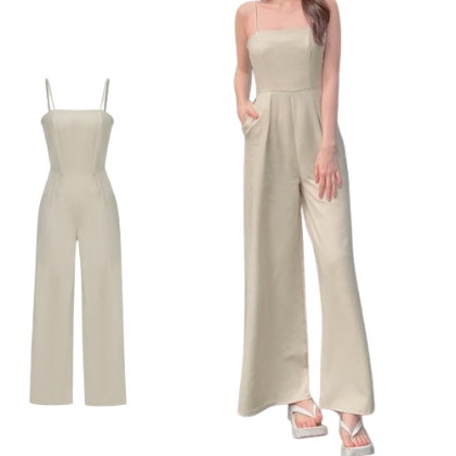 Lovito Women Pocket Jumpsuit L67AD113 (Multi-color)