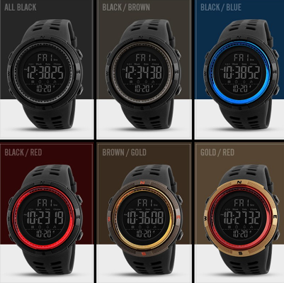 Men's Digital Sports Watch Waterproof Military Stopwatch