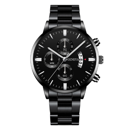 Original Luxury Fashion Men's Stainless Steel Watch Calendar Quartz Business Casual Men's Watch 013