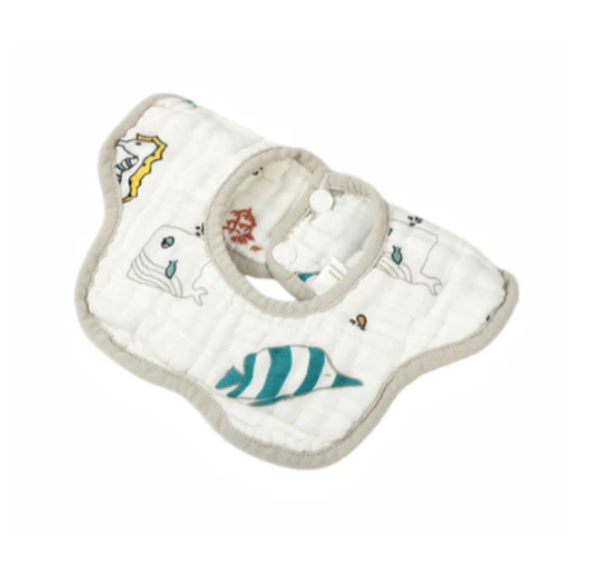 CleverMama Drool Baby bibs 360 Rotating Muslin Cotton Absorbent Teething Baby Bibs CMB10