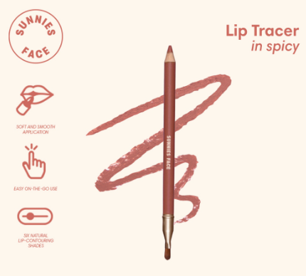 Sunnies Face Lip Tracer Dual-Ended Soft Sculpting Lip Pencil Spicy
