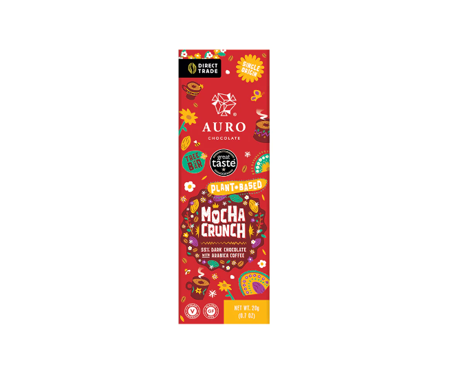 Auro Chocolate Mocha Crunch with Plant-Based 55% Dark Chocolate 20g