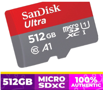 SanDisk Ultra 512GB micro SDXC UHS-I A1 memory card