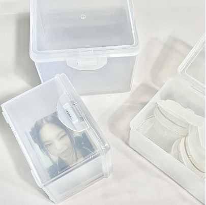 Photo card Organizer Transparent sticker Korean Idol card holder desk Organizer Sorting box stationery  1pc