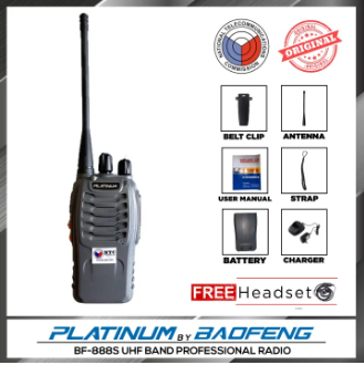 Platinum by Baofeng BF-888S NTC Type-Approved with FREE 1pc. Earpiece