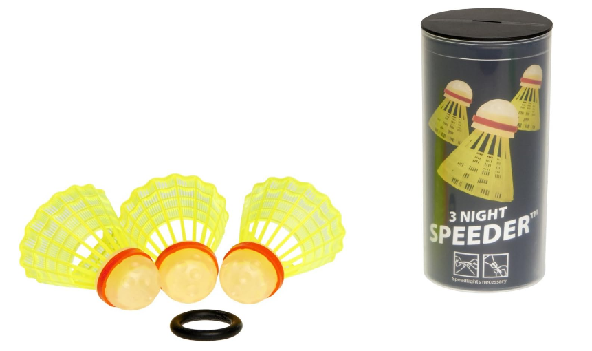 Speedminton Night 3Pk Speeder Tube Birdies for Outdoor Games Speed ​​Badminton/Crossminton