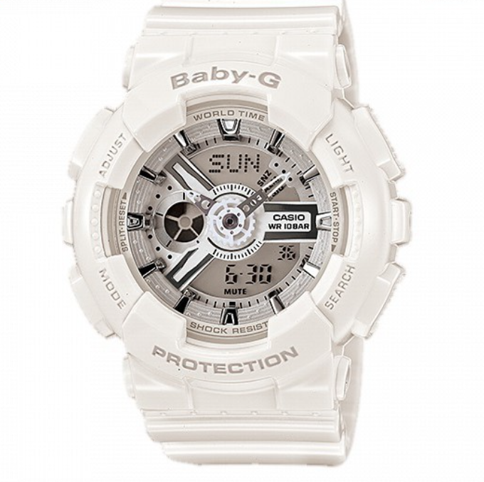 Casio Baby-g BA-110-7A3 Digital Analog Rubber Strap Watch For Women