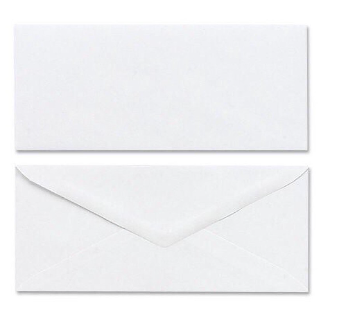 White Mail Envelope Long  50pcs