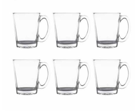 Union Clear Glass Cup Drinking Mug 305ml