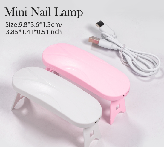 6W 3 LEDs Mini Nail Dryer UV Lamp For Drying Gel Polish USB Cable Home Use Nail lamp for Nail Art Manicure Tool