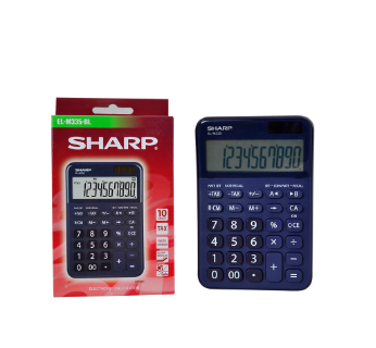 Sharp Semi-Desktop Calculators 10 Digit Display EL-M335 Blue