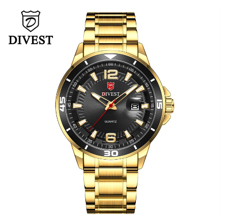 DIVEST Watch Men Brand Top Luxury Fashion Business Casual Stainless Steel Men's Watches Quartz Original Waterproof 9025 M3