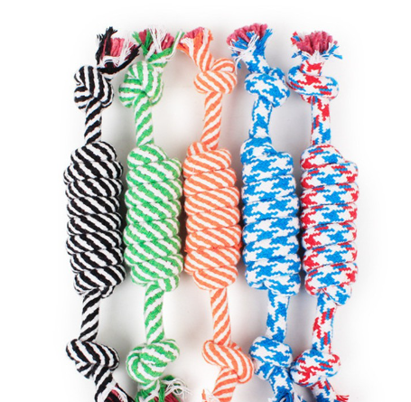 1 Pcs 27CM Dog Toys Funny Cotton Rope Toys For Small Puppy Dogs Pet Chew Toys Pet Supplies Random Colors