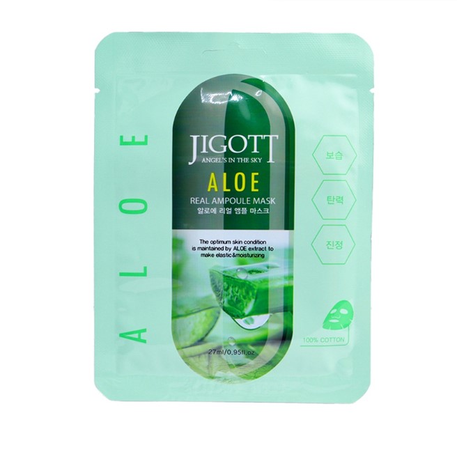 Jigott Aloe Real Ampoule Mask
