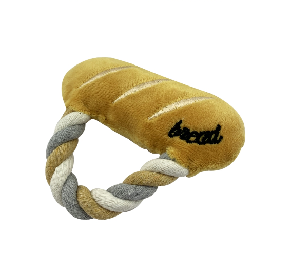 Daiso Pet Toy (French Bread with Rope)
