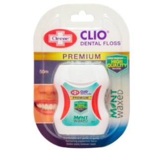 Cleene CLIO Dental Floss Premium Mint Waxed 50m