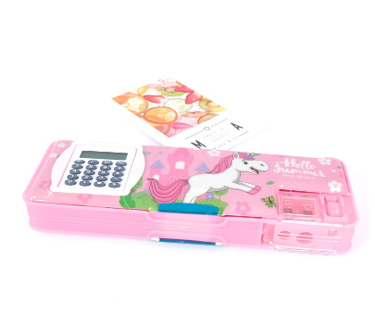 Unicorn Pencil Case For Kids Gift Stationery Supplies With Calculator Sharpener Cute Pencil For Kids