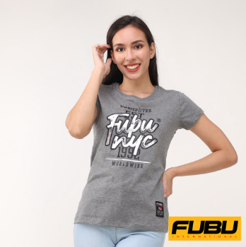 Fubu Girls Round Neck Jersey Knits Short Sleeve QOT01-0020 Dark Heather Gray