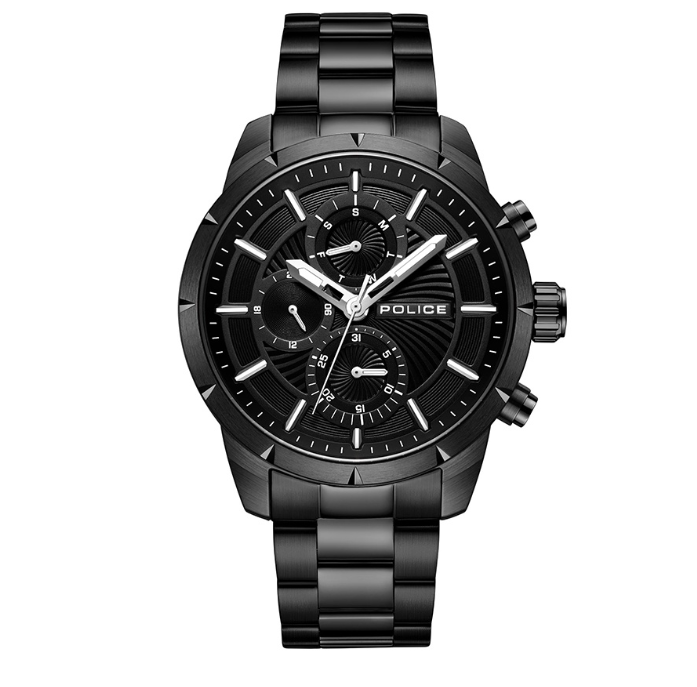 Police Neist Black Stainless Steel Analog Quartz Watch For Men PPEWJK2227107