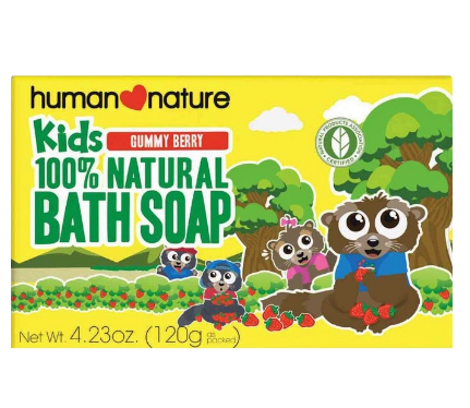 Human Heart Nature Kids Bath Soap 120g (Gummy Berry)