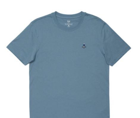 GIORDANO Men's Classic Man Tee T-Shirt - 12 - Frozen Lake Blue