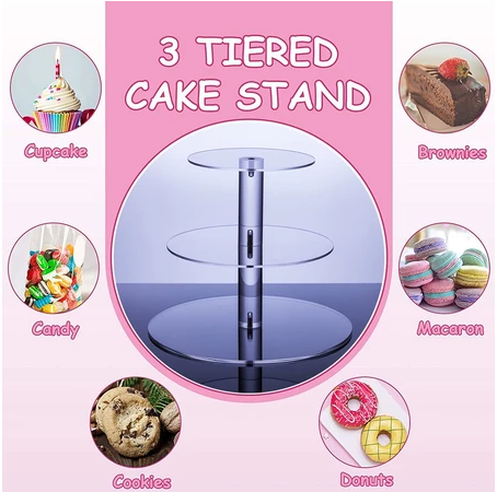 3/4Tier Acrylic Cupcake Cake Stand Dessert Stand/ Food Display Stand Cupcake Stand