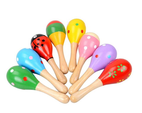 Kids Wooden Sound Musical Colorful Toys Sound Music Rattle Toy educational sold by each