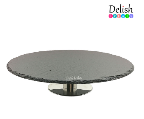 Delish Treats Round Slate Cake Stand DTPH0222